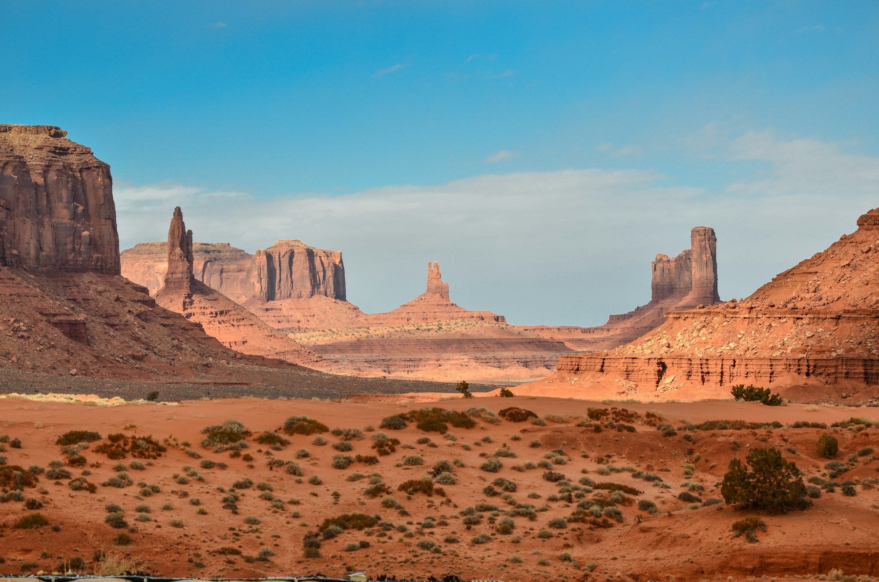 Layers of wind-shaped desert dunes